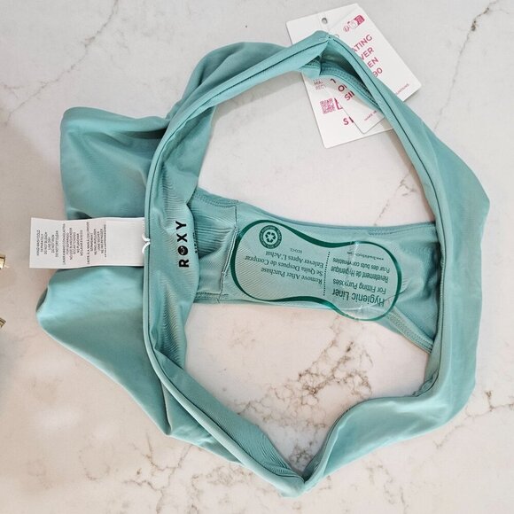 NEW Roxy Standard Beach Classics Hi-Leg Bikini Bottom Small Aqua - Picture 5 of 11